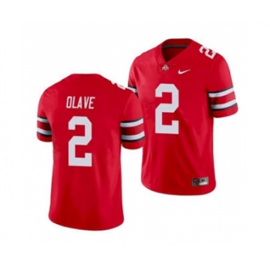 Men's Ohio State Buckeyes Chris Olave Scarlet Game College Football Jersey