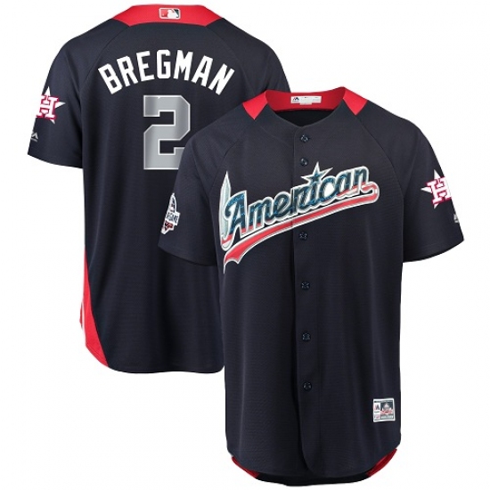 Men's Majestic Houston Astros 2 Alex Bregman Game Navy Blue American League 2018 MLB All-Star MLB Jersey