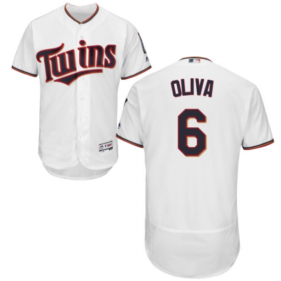 Men's Majestic Minnesota Twins 6 Tony Oliva White Home Flex Base Authentic Collection MLB Jersey