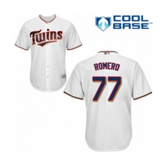 Youth Minnesota Twins 77 Fernando Romero Authentic White Home Cool Base Baseball Player Jersey