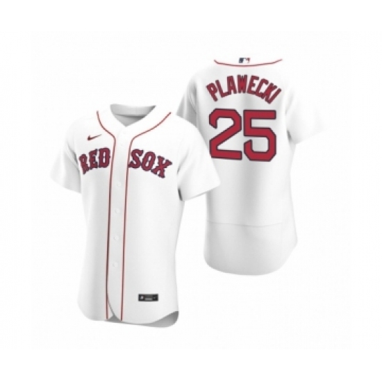 Men's Boston Red Sox 25 Kevin Plawecki Nike White Authentic 2020 Home Jersey