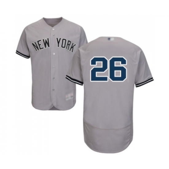 Men's New York Yankees 26 DJ LeMahieu Grey Road Flex Base Authentic Collection Baseball Jersey