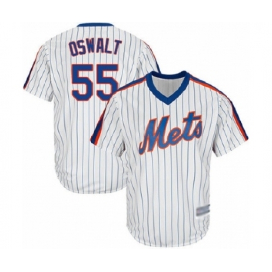 Youth New York Mets 55 Corey Oswalt Authentic White Alternate Cool Base Baseball Player Jersey