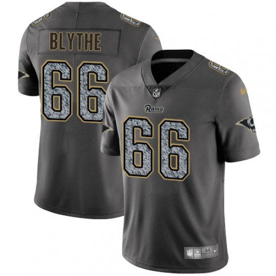 Men's Nike Los Angeles Rams 66 Austin Blythe Gray Static Vapor Untouchable Limited NFL Jersey