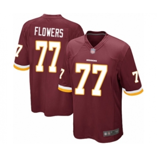 Men's Washington Redskins 77 Ereck Flowers Game Burgundy Red Team Color Football Jersey