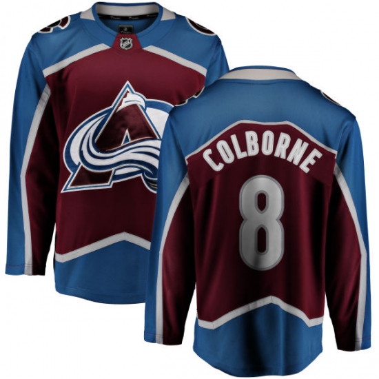 Men's Colorado Avalanche 8 Joe Colborne Fanatics Branded Maroon Home Breakaway NHL Jersey