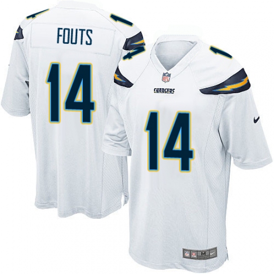 Men's Nike Los Angeles Chargers 14 Dan Fouts Game White NFL Jersey
