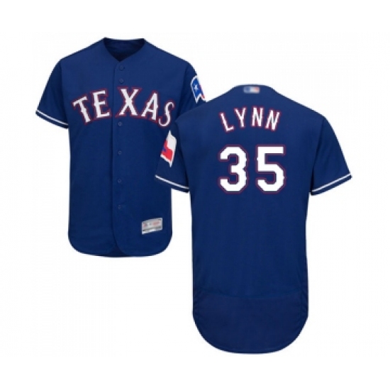 Men's Texas Rangers 35 Lance Lynn Royal Blue Alternate Flex Base Authentic Collection Baseball Jersey