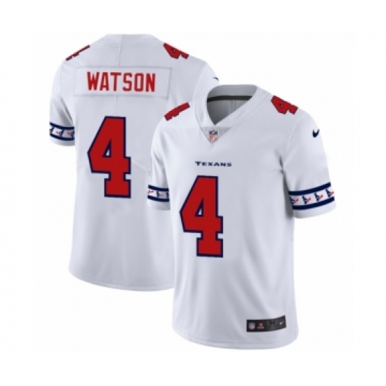 Men's Houston Texans 4 Deshaun Watson White Team Logo Cool Edition Jersey