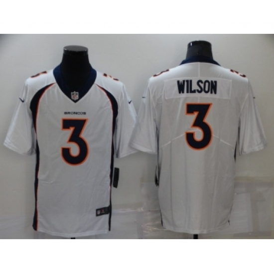 Youth Denver Broncos 3 Russell Wilson White Vapor Untouchable Limited Stitched Jersey