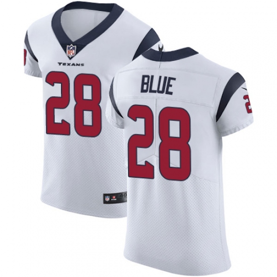 Men's Nike Houston Texans 28 Alfred Blue White Vapor Untouchable Elite Player NFL Jersey