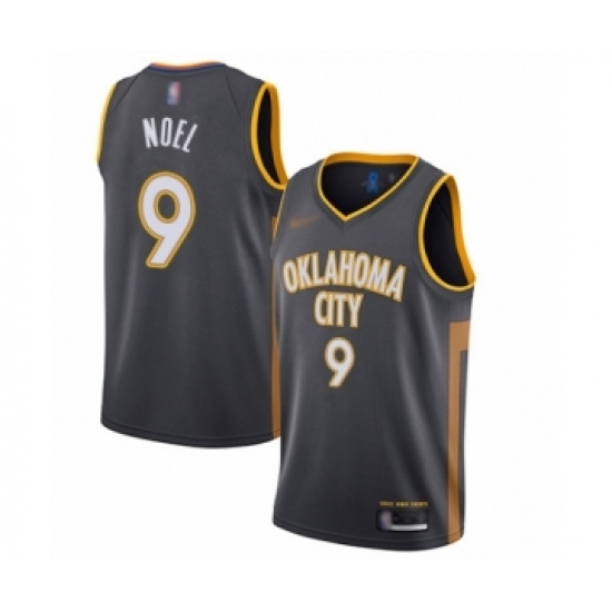 Youth Oklahoma City Thunder 9 Nerlens Noel Swingman Charcoal Basketball Jersey - 2019 20 City Edition