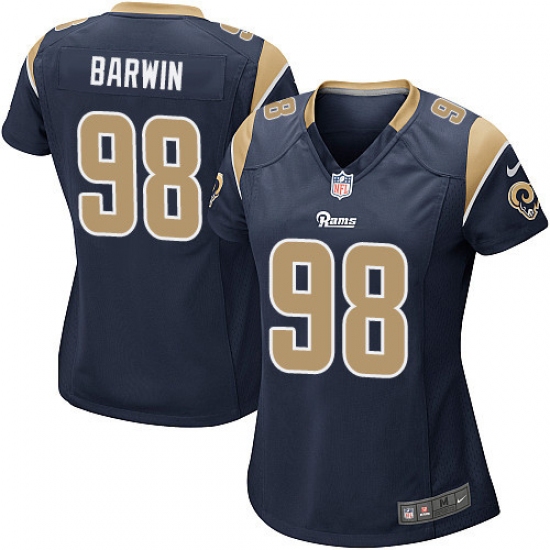 Women's Nike Los Angeles Rams 98 Connor Barwin Game Navy Blue Team Color NFL Jersey