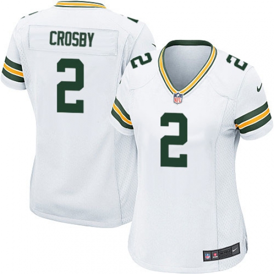 Women's Nike Green Bay Packers 2 Mason Crosby Game White NFL Jersey