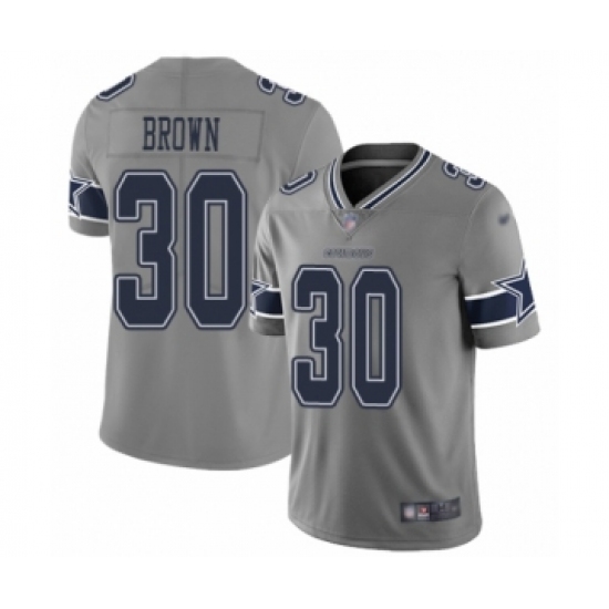 Youth Dallas Cowboys 30 Anthony Brown Limited Gray Inverted Legend Football Jersey