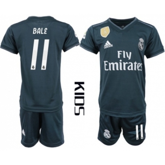 Real Madrid 11 Bale Away Kid Soccer Club Jersey