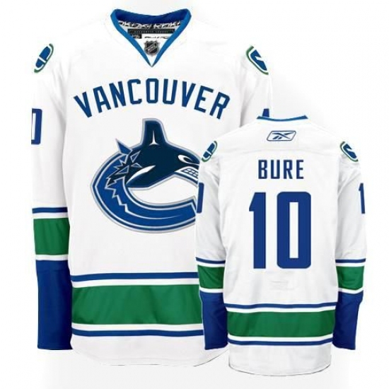 Men's Reebok Vancouver Canucks 10 Pavel Bure Authentic White Away NHL Jersey