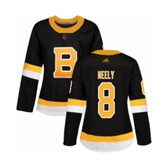 Women's Boston Bruins 8 Cam Neely Authentic Black Alternate Hockey Jersey