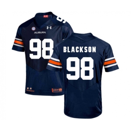 Auburn Tigers 98 Angelo Blackson Navy College Football Jersey