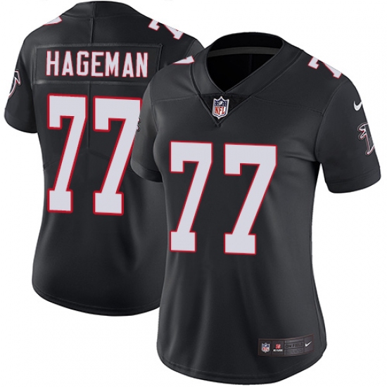 Women's Nike Atlanta Falcons 77 Ra'Shede Hageman Elite Black Alternate NFL Jersey