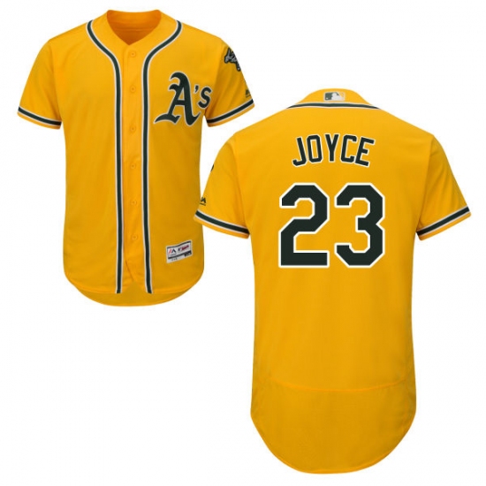 Men's Majestic Oakland Athletics 23 Matt Joyce Gold Flexbase Authentic Collection MLB Jersey