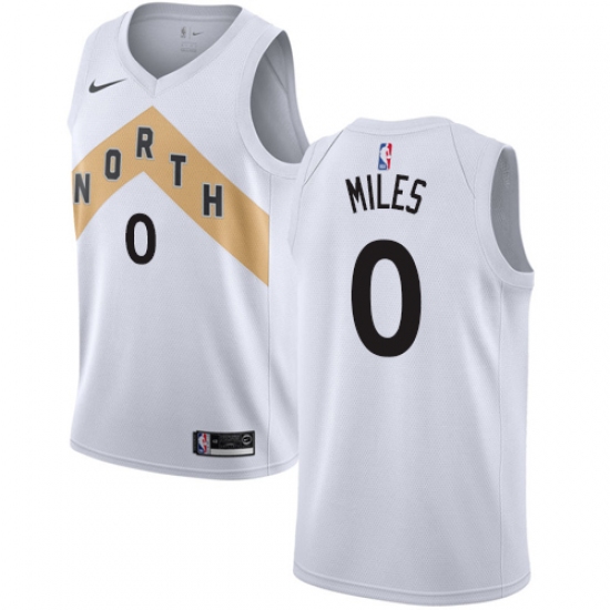 Youth Nike Toronto Raptors 0 C.J. Miles Swingman White NBA Jersey - City Edition