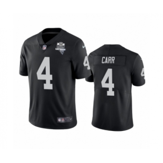 Youth Oakland Raiders 4 Derek Carr Black 2020 Inaugural Season Vapor Limited Jersey