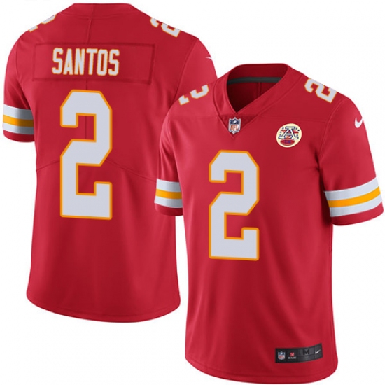 Men's Nike Kansas City Chiefs 2 Cairo Santos Red Team Color Vapor Untouchable Limited Player NFL Jersey