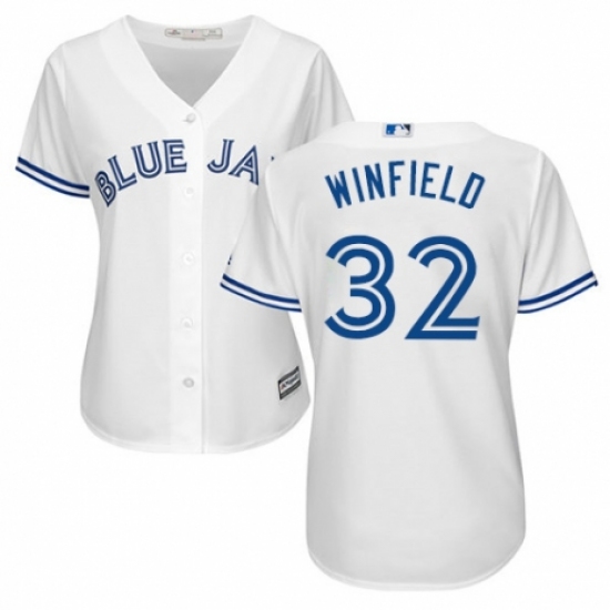 Women's Majestic Toronto Blue Jays 32 Dave Winfield Replica White Home MLB Jersey