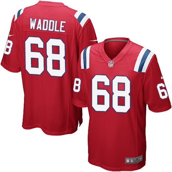 Men's Nike New England Patriots 68 LaAdrian Waddle Game Red Alternate NFL Jersey