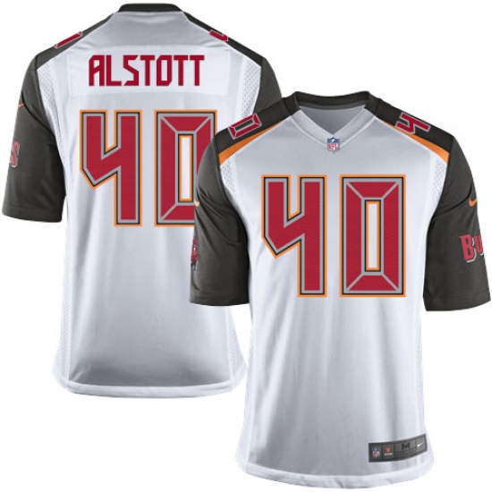 Men's Nike Tampa Bay Buccaneers 40 Mike Alstott Game White NFL Jersey