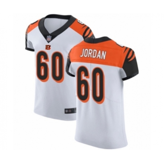 Men's Cincinnati Bengals 60 Michael Jordan White Vapor Untouchable Elite Player Football Jersey