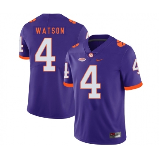 Clemson Tigers 4 Deshaun Watson Purple Nike College Football Jersey