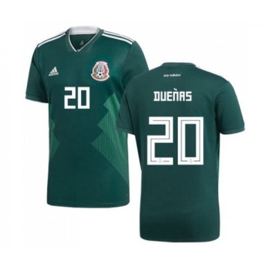 Mexico 20 Duenas Green Home Soccer Country Jersey