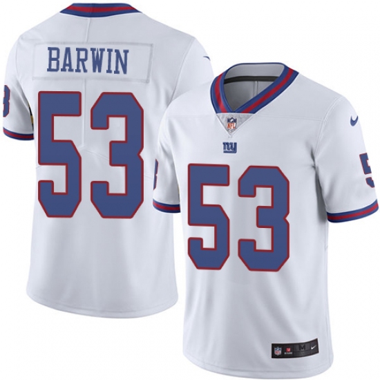 Youth Nike New York Giants 53 Connor Barwin Limited White Rush Vapor Untouchable NFL Jersey