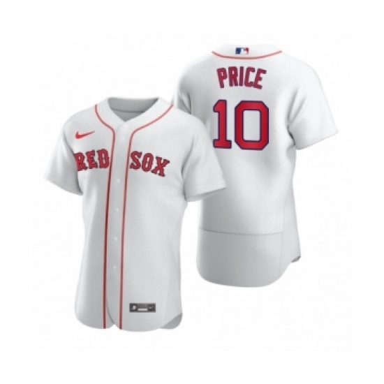 Men Boston Red Sox 10 David Price Nike White 2020 Authentic Jersey