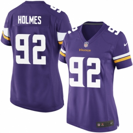 Women's Nike Minnesota Vikings 92 Jalyn Holmes Game Purple Team Color NFL Jersey