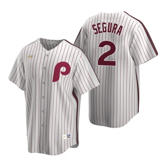 Men's Nike Philadelphia Phillies 2 Jean Segura White Cooperstown Collection Home Stitched Baseball Jersey