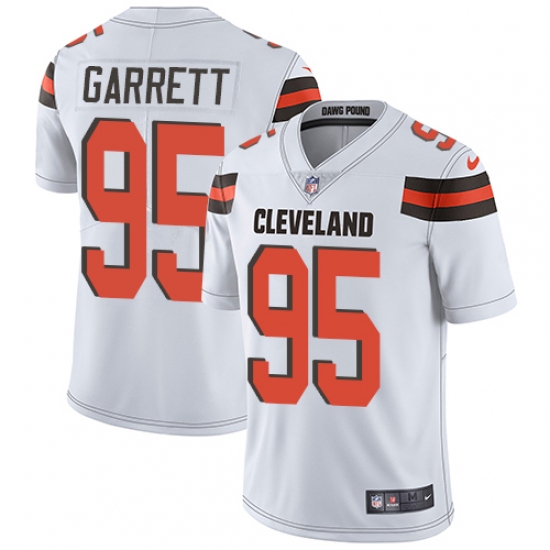 Youth Nike Cleveland Browns 95 Myles Garrett White Vapor Untouchable Limited Player NFL Jersey