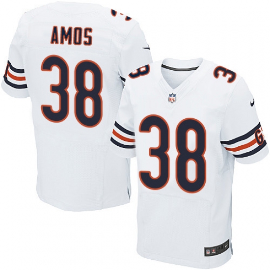 Men's Nike Chicago Bears 38 Adrian Amos Elite White NFL Jersey