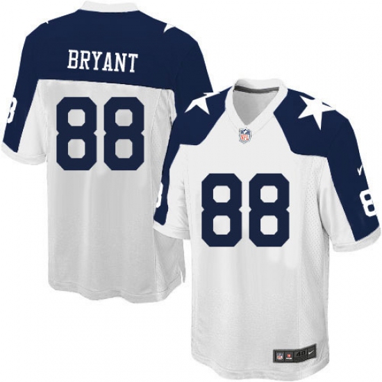 Youth Nike Dallas Cowboys 88 Dez Bryant Limited White Throwback Alternate NFL Jersey