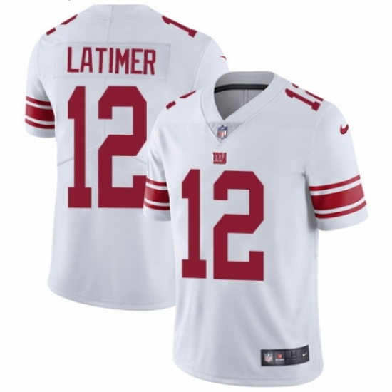 Youth Nike New York Giants 12 Cody Latimer White Vapor Untouchable Elite Player NFL Jersey