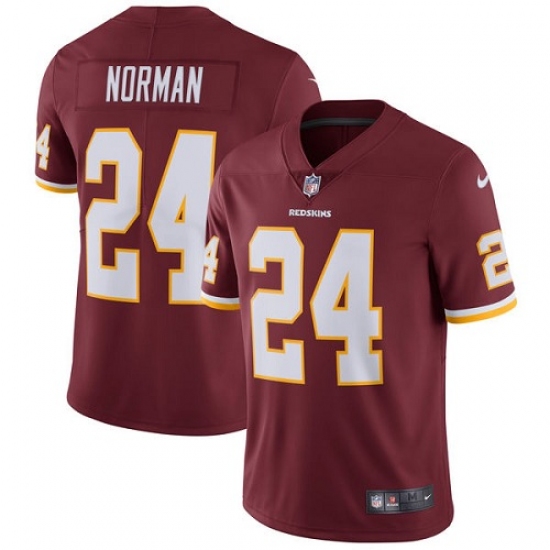 Men's Nike Washington Redskins 24 Josh Norman Burgundy Red Team Color Vapor Untouchable Limited Player NFL Jersey