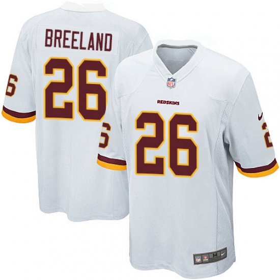 Men's Nike Washington Redskins 26 Bashaud Breeland Game White NFL Jersey