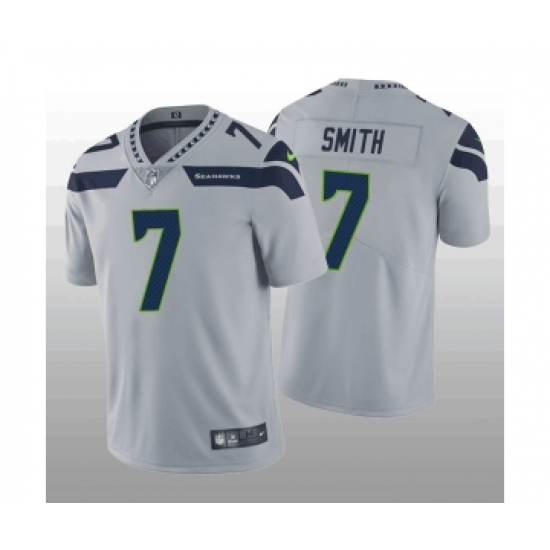 Men's Seattle Seahawks 7 Geno Smith Grey Vapor Untouchable Limited Stitched Jersey