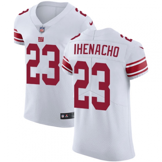 Men's Nike New York Giants 23 Duke Ihenacho White Vapor Untouchable Elite Player NFL Jersey