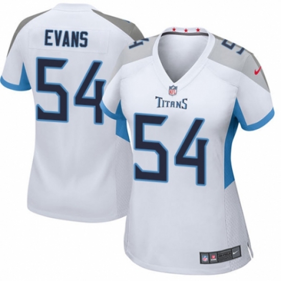 Women's Nike Tennessee Titans 54 Rashaan Evans Game White NFL Jersey