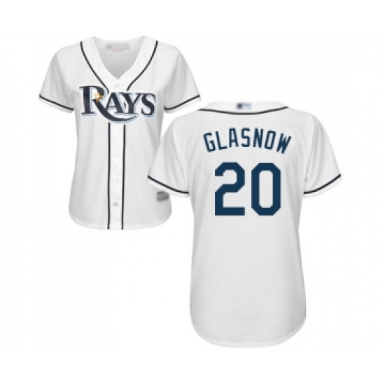 Women's Tampa Bay Rays 20 Tyler Glasnow Replica White Home Cool Base Baseball Jersey