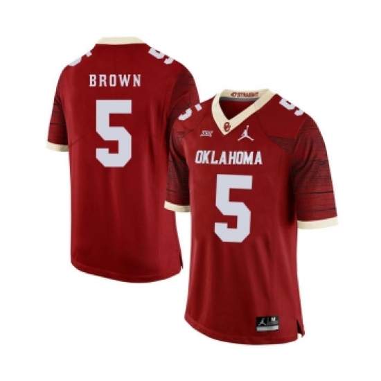 Oklahoma Sooners 5 Marquise Brown Red 47 Game Winning Streak College Football Jersey