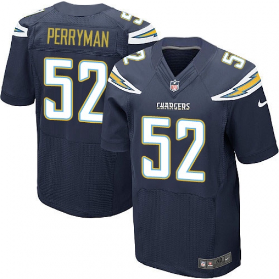 Men's Nike Los Angeles Chargers 52 Denzel Perryman Elite Navy Blue Team Color NFL Jersey